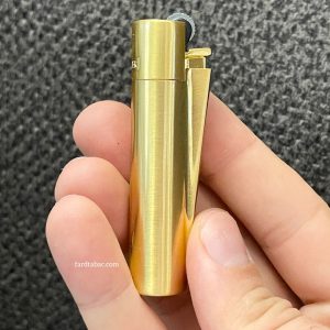 فندک کلیپر فلزی سایز بزرگ طلایی مات کد CL95