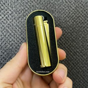 فندک کلیپر فلزی سایز بزرگ طلایی براق کد CL58